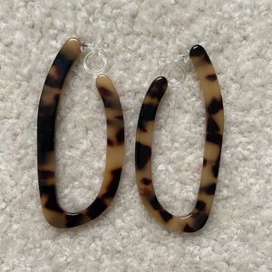 Tortoise Shell Fake Earrings